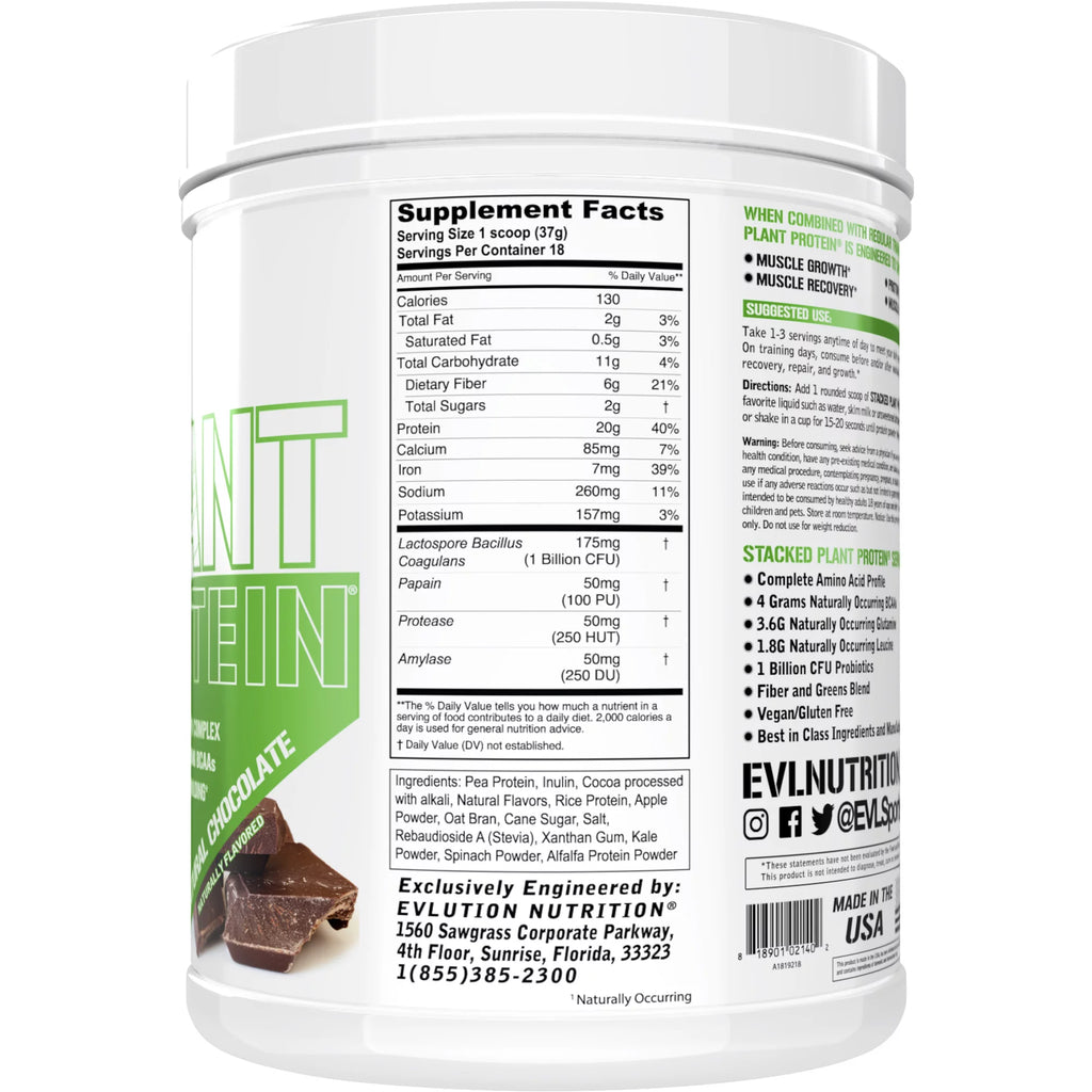 Plant Protein Natural Chocolate 1.5 lb M776