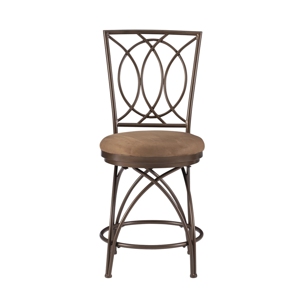 24.5" Metal Circle Back Swivel Counter Stool G695134