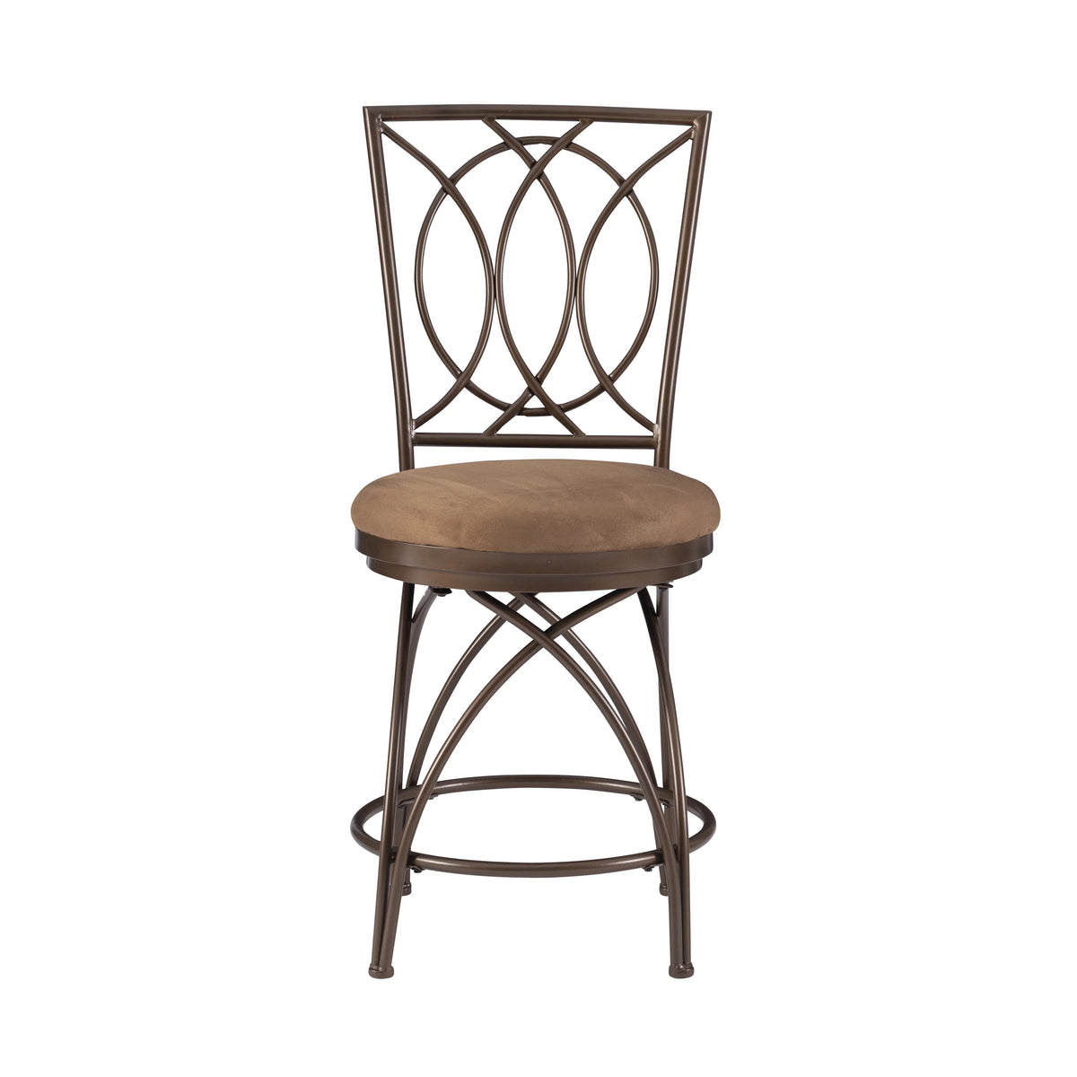 24.5" Metal Circle Back Swivel Counter Stool G695134