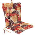 Beige Leaves Rectangular Outdoor Chair Cushion with Ties U148